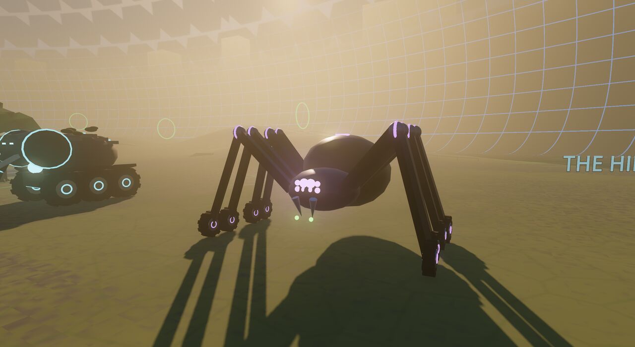 A giant spider beast in the ruins